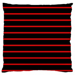 Red And Black Horizontal Lines And Stripes Seamless Tileable Large Cushion Case (one Side)