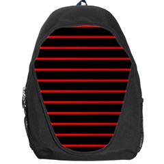 Red And Black Horizontal Lines And Stripes Seamless Tileable Backpack Bag by Amaryn4rt