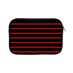 Red And Black Horizontal Lines And Stripes Seamless Tileable Apple Ipad Mini Zipper Cases