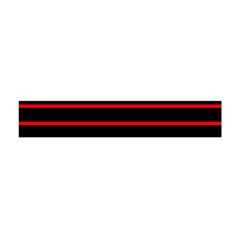 Red And Black Horizontal Lines And Stripes Seamless Tileable Flano Scarf (mini)