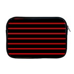 Red And Black Horizontal Lines And Stripes Seamless Tileable Apple MacBook Pro 17  Zipper Case Front