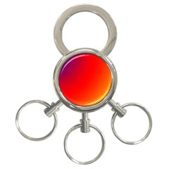 Rainbow Background 3-ring Key Chains