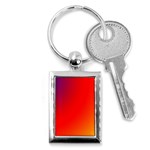 Rainbow Background Key Chains (Rectangle)  Front