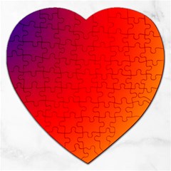 Rainbow Background Jigsaw Puzzle (heart)