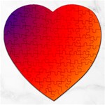 Rainbow Background Jigsaw Puzzle (Heart) Front