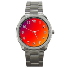 Rainbow Background Sport Metal Watch