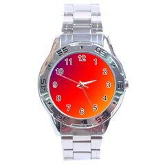 Rainbow Background Stainless Steel Analogue Watch