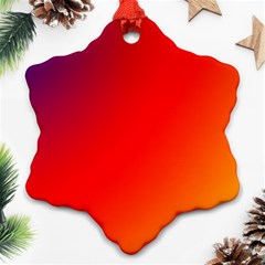 Rainbow Background Ornament (snowflake)