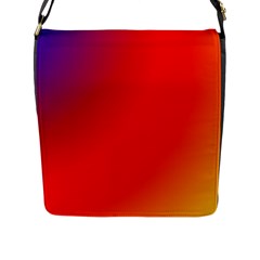 Rainbow Background Flap Messenger Bag (l) 