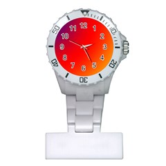 Rainbow Background Plastic Nurses Watch