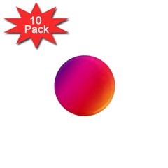 Rainbow Colors 1  Mini Magnet (10 Pack) 