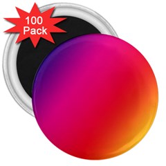 Rainbow Colors 3  Magnets (100 Pack)