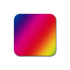 Rainbow Colors Rubber Coaster (square) 