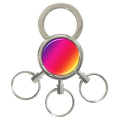 Rainbow Colors 3-ring Key Chains