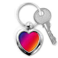 Rainbow Colors Key Chains (heart) 