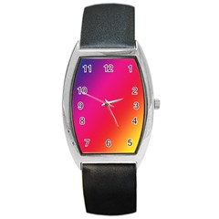 Rainbow Colors Barrel Style Metal Watch