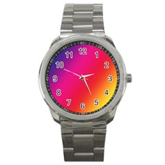 Rainbow Colors Sport Metal Watch