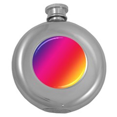 Rainbow Colors Round Hip Flask (5 Oz) by Amaryn4rt