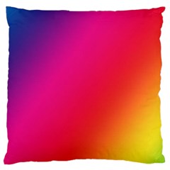 Rainbow Colors Large Cushion Case (one Side)