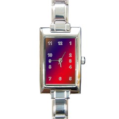 Rainbow Two Background Rectangle Italian Charm Watch by Amaryn4rt