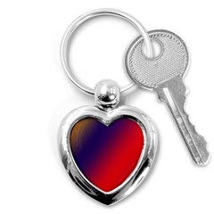 Rainbow Two Background Key Chains (heart) 