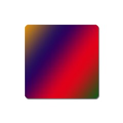 Rainbow Two Background Square Magnet