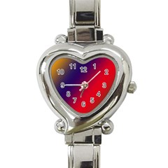 Rainbow Two Background Heart Italian Charm Watch by Amaryn4rt