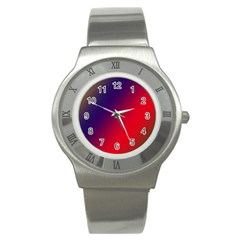 Rainbow Two Background Stainless Steel Watch by Amaryn4rt