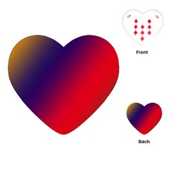 Rainbow Two Background Playing Cards (heart) 