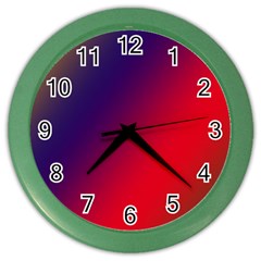 Rainbow Two Background Color Wall Clocks