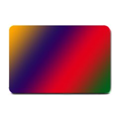 Rainbow Two Background Small Doormat  by Amaryn4rt