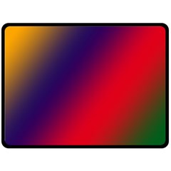 Rainbow Two Background Fleece Blanket (large) 