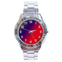 Rainbow Two Background Stainless Steel Analogue Watch by Amaryn4rt