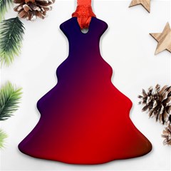 Rainbow Two Background Ornament (christmas Tree) 