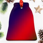 Rainbow Two Background Bell Ornament (Two Sides) Front