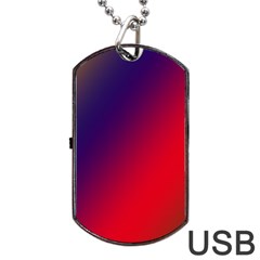 Rainbow Two Background Dog Tag Usb Flash (one Side) by Amaryn4rt