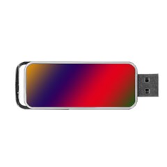 Rainbow Two Background Portable Usb Flash (one Side) by Amaryn4rt