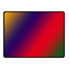 Rainbow Two Background Double Sided Fleece Blanket (small) 