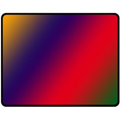 Rainbow Two Background Double Sided Fleece Blanket (medium) 