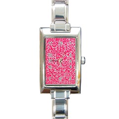 Template Deep Fluorescent Pink Rectangle Italian Charm Watch by Amaryn4rt