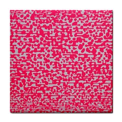 Template Deep Fluorescent Pink Tile Coasters by Amaryn4rt