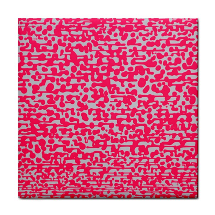 Template Deep Fluorescent Pink Tile Coasters