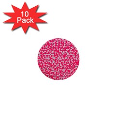 Template Deep Fluorescent Pink 1  Mini Buttons (10 Pack)  by Amaryn4rt