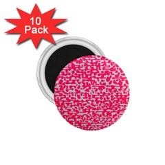 Template Deep Fluorescent Pink 1 75  Magnets (10 Pack) 