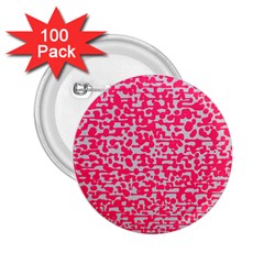 Template Deep Fluorescent Pink 2 25  Buttons (100 Pack) 