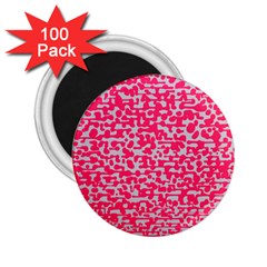 Template Deep Fluorescent Pink 2 25  Magnets (100 Pack) 