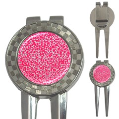 Template Deep Fluorescent Pink 3-in-1 Golf Divots by Amaryn4rt