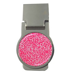 Template Deep Fluorescent Pink Money Clips (round) 