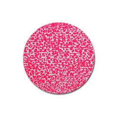 Template Deep Fluorescent Pink Magnet 3  (round)