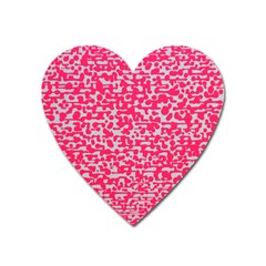 Template Deep Fluorescent Pink Heart Magnet